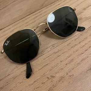 Ray-Ban Gold and Black Sunglasses